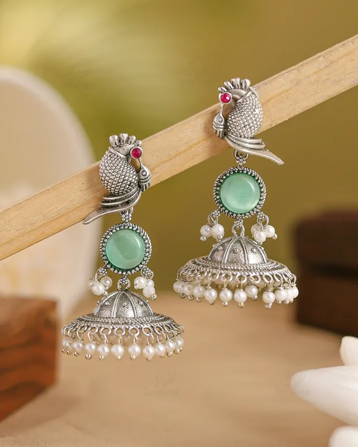 Parakeet bird jhumka